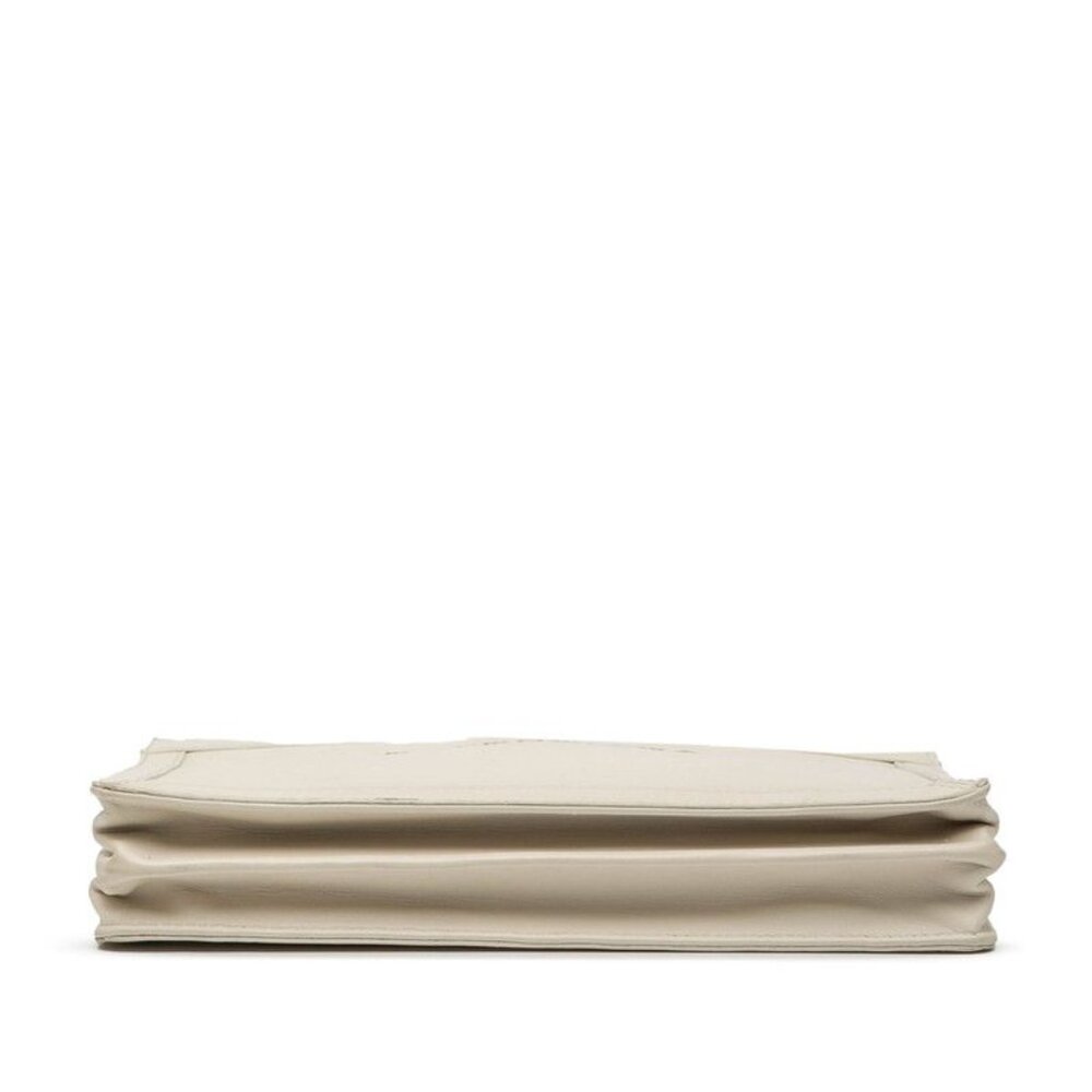 Balenciaga Navy Pochette Crossbody Bag White Leather - Picture 3 of 8